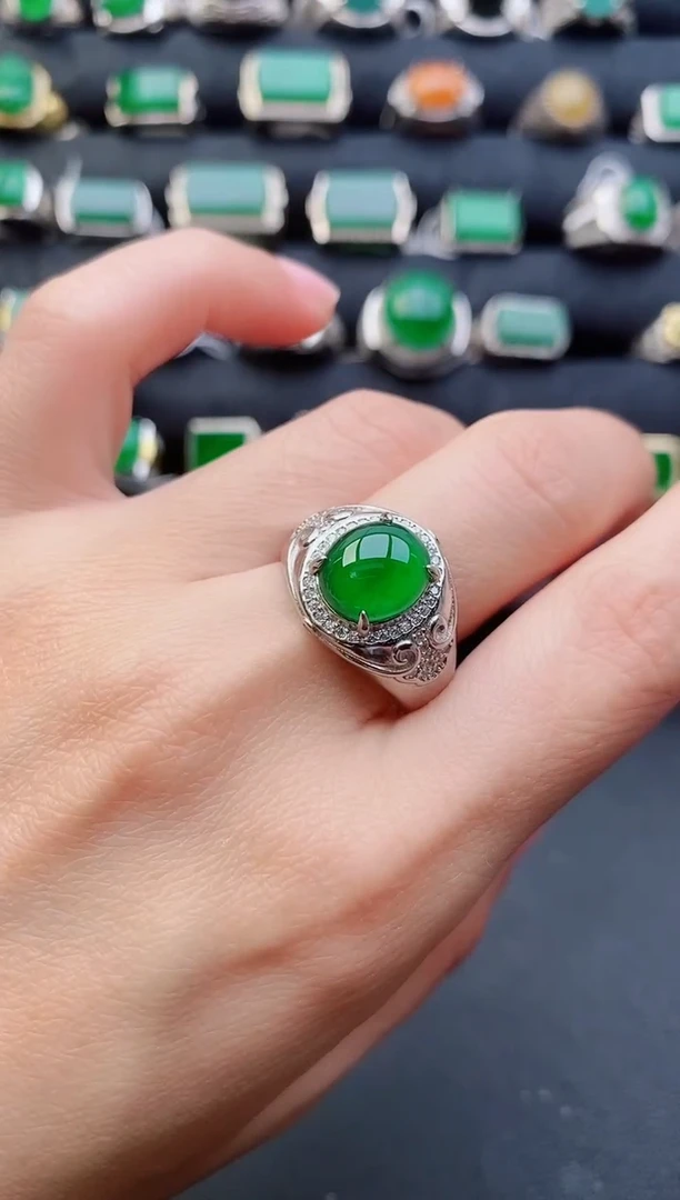 【闪购商品】翡翠戒指银S925镶嵌1111111