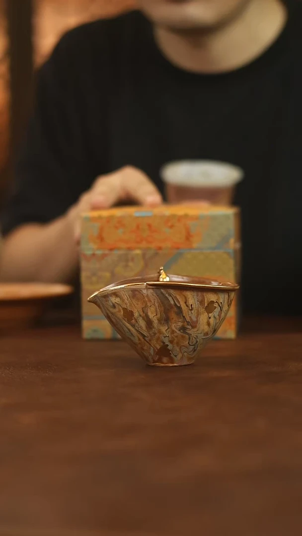 瓷片敦煌公道杯杯