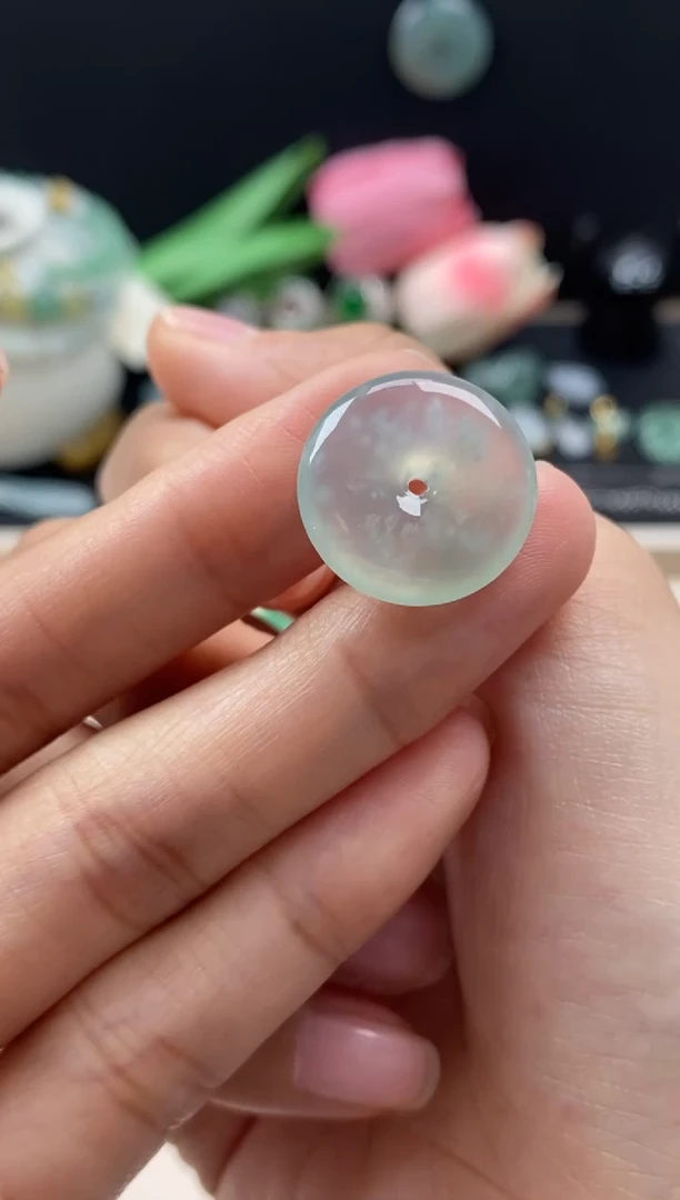 【闪购商品】翡翠颈饰未镶嵌翡翠冰胶平安扣