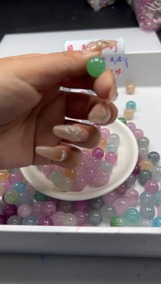 未镶嵌颈饰碧玺w2524彩虹碧玺12mm*10颗