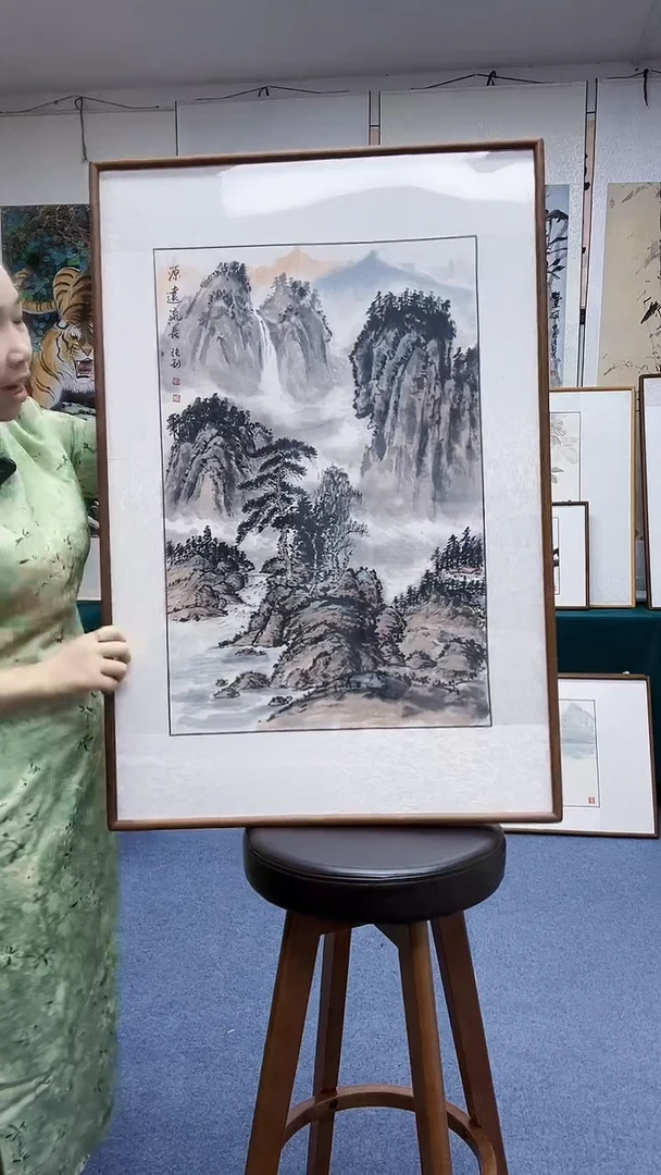 国画62*92实木画框顺丰包邮手绘