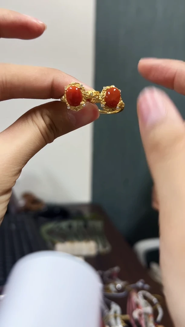 南红玛瑙未镶嵌戒指南红戒指