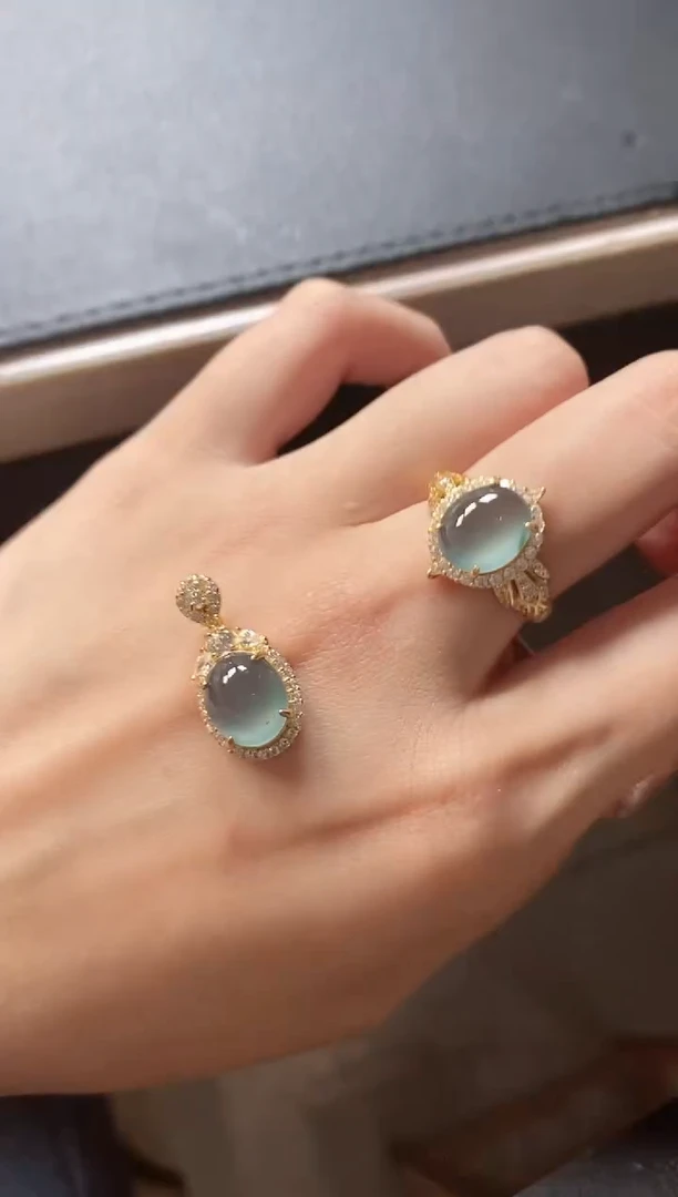 银S925镶嵌戒指翡翠511