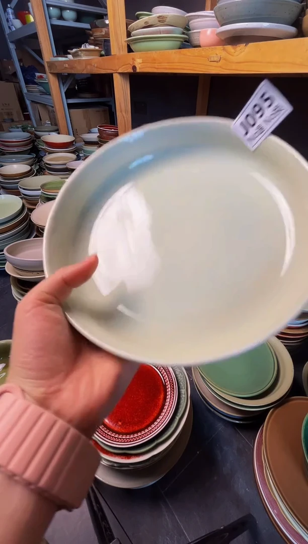 瓷片?****?J095  鼓形8寸盘