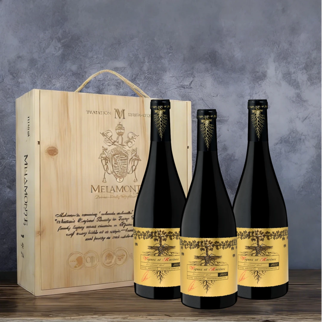 【莫掌柜】老藤印象金叶AOP干红葡萄酒15%/60年老藤/原瓶3支装