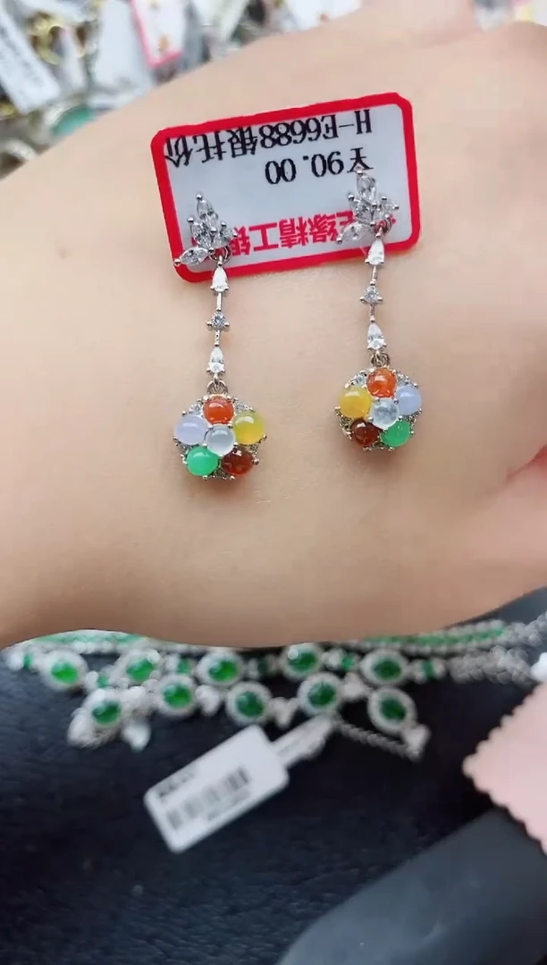 银S925镶嵌戒指翡翠1