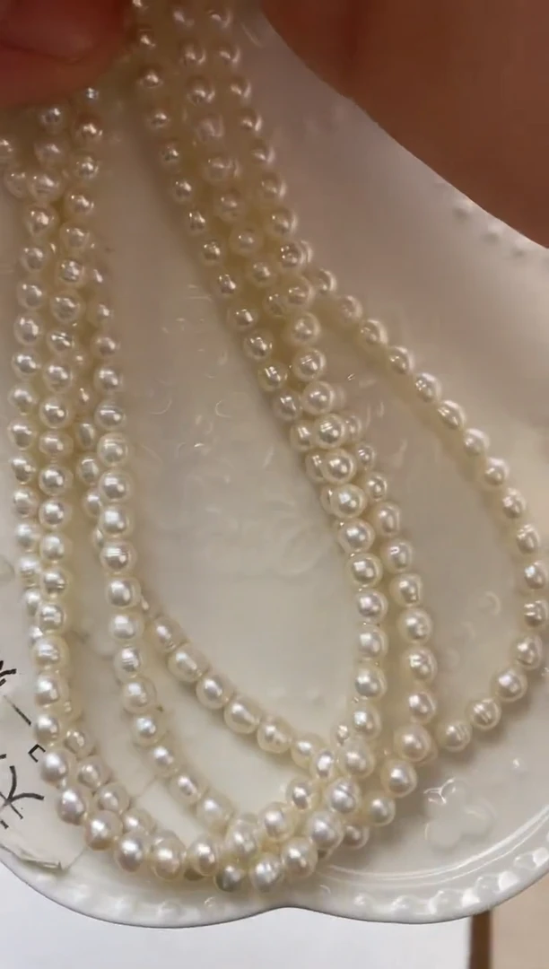 未镶嵌项链淡水珍珠5mm珍珠项链