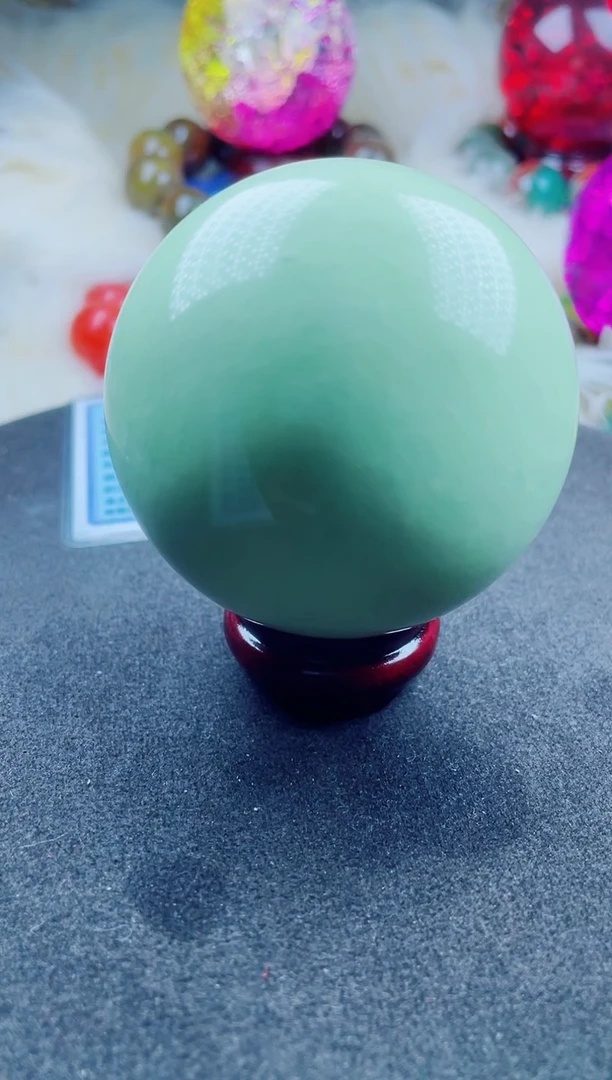 菱锰矿未镶嵌珠宝半成品月陨球摆件（赠底座）