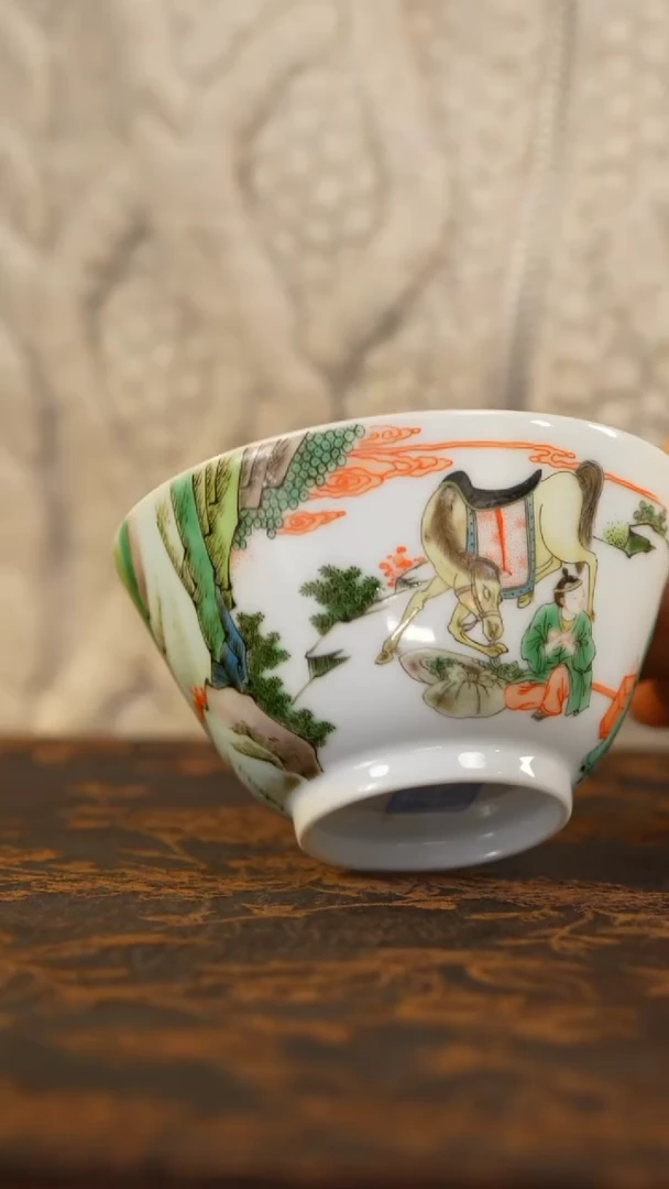 【闪购商品】快雪时晴古彩人物撇口杯-西厢记