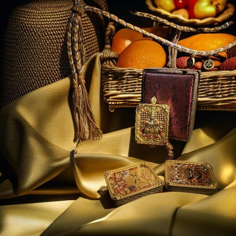 铜合金项坠--吊坠扎基拉姆五爷双面唐卡以祝福送礼品