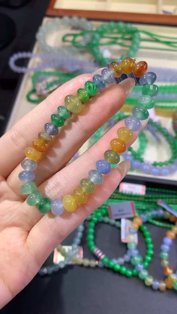 未镶嵌手串翡翠淡*155-手串