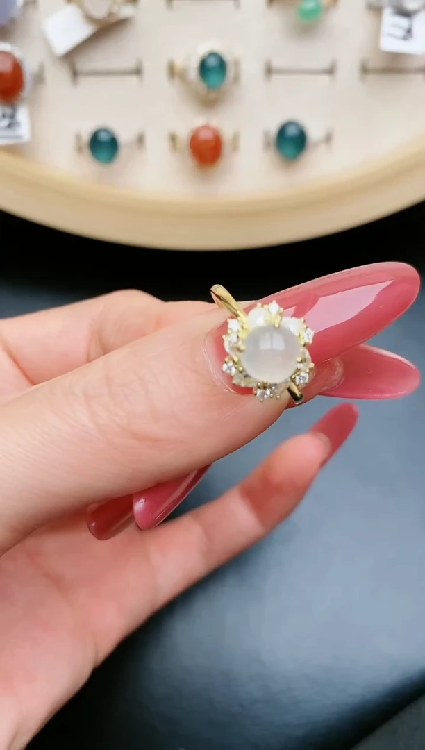 翡翠戒指银S925镶嵌....