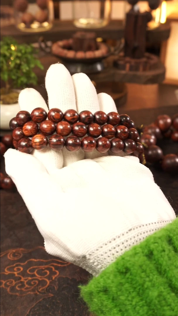 木木海南红降黄油芝麻点精品1.0圆珠