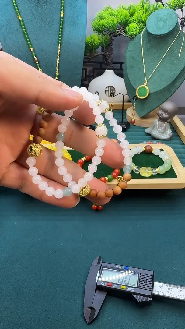手链14K金镶嵌和田玉S05