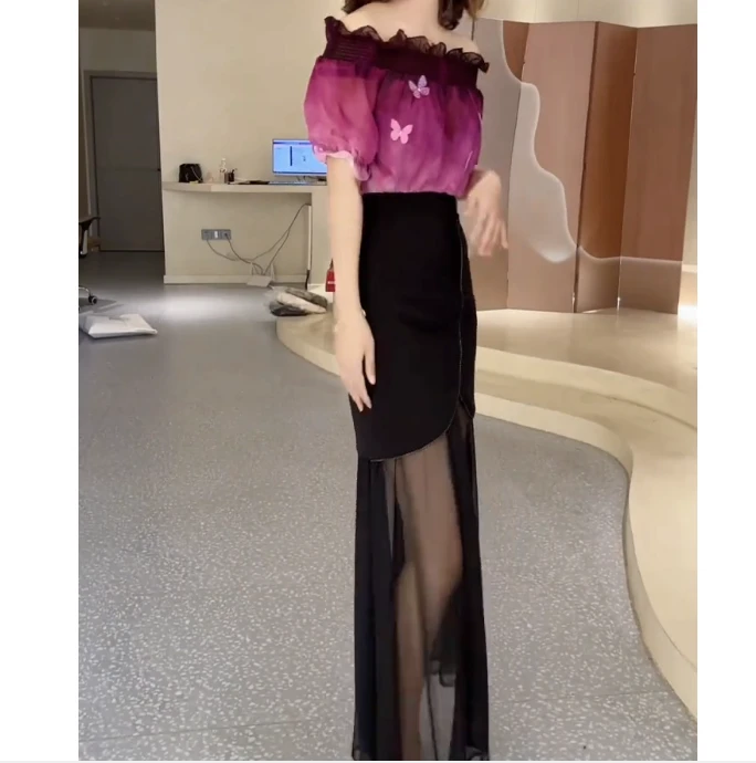 2025夏季新款网红同款洋气减龄韩版爆款上衣半身裙女cxy