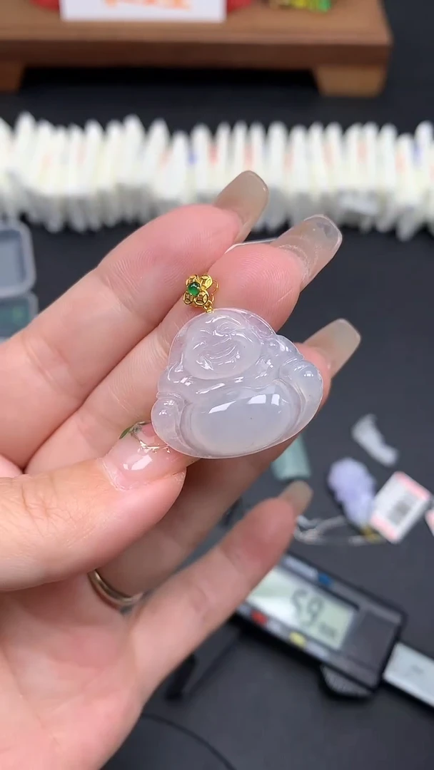 【闪购商品】翡翠吊坠(不含链)18K金镶嵌MS160012