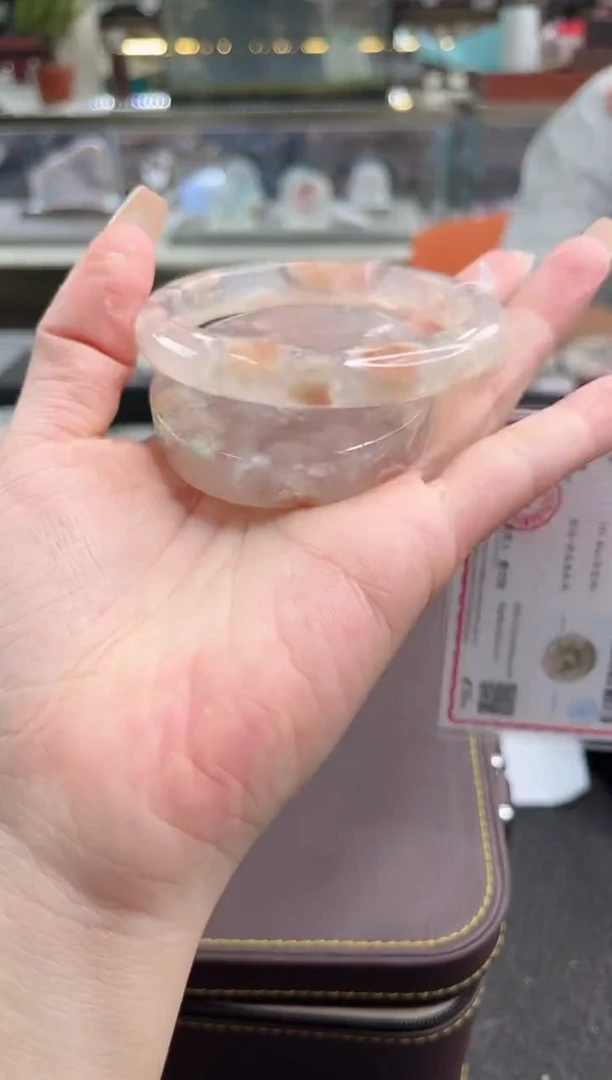 未镶嵌手镯石英质玉57圈口（赠品镯心）s9147
