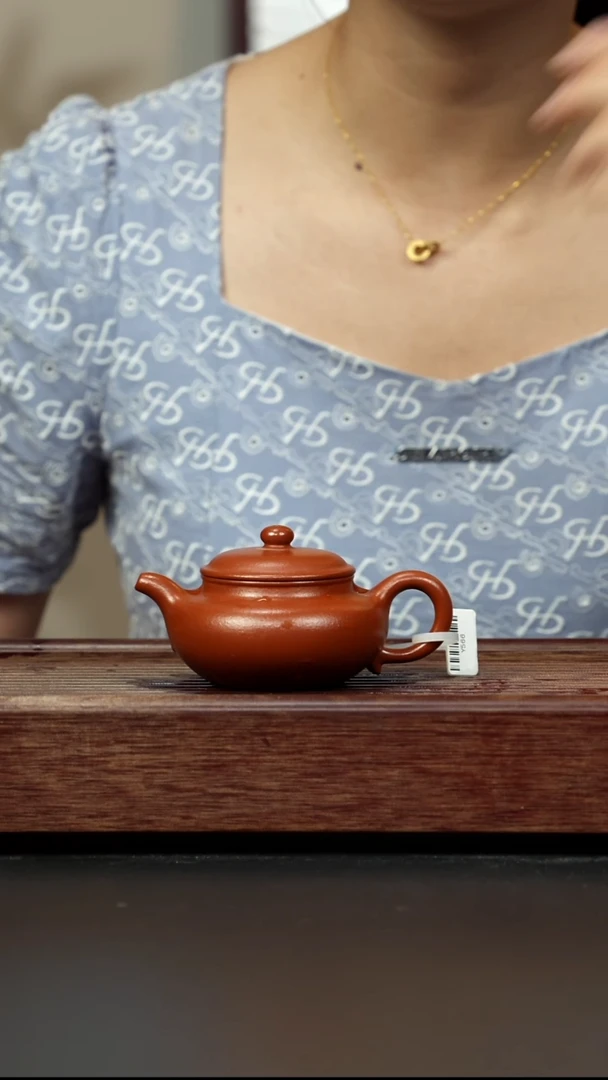 紫砂茶壶朱泥大红袍 小仿古