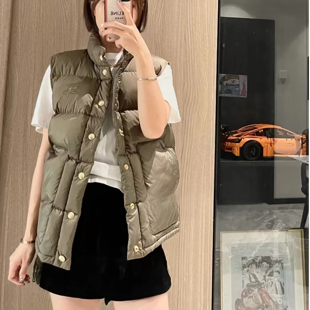 未使用 Celine/思琳 背心外套 绿豆灰/38/42