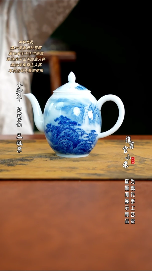 省大师王祖京 青花山水