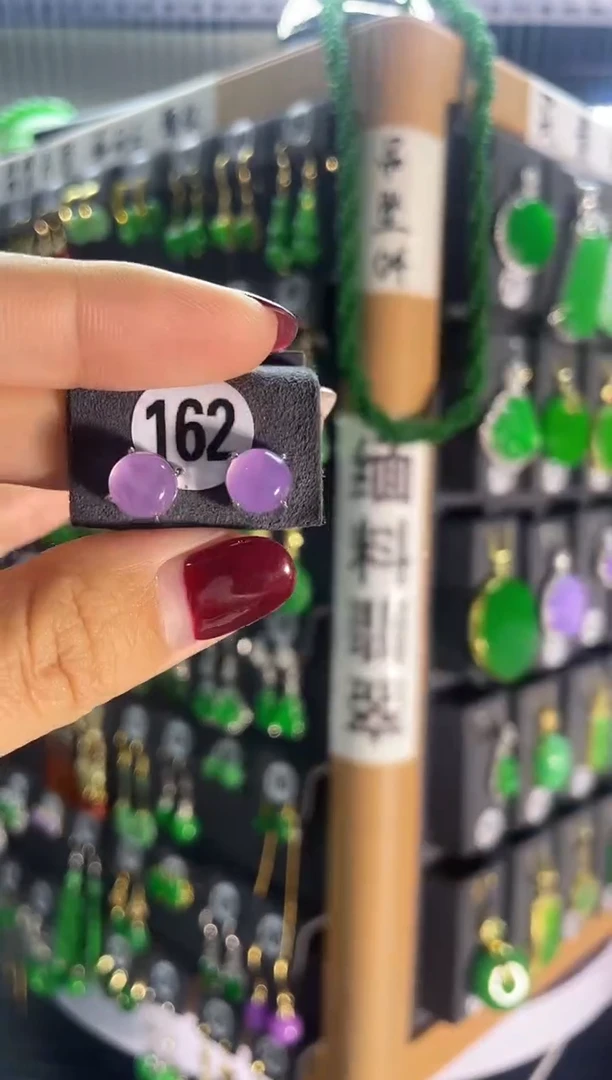 【闪购商品】翡翠耳饰银S925镶嵌162..