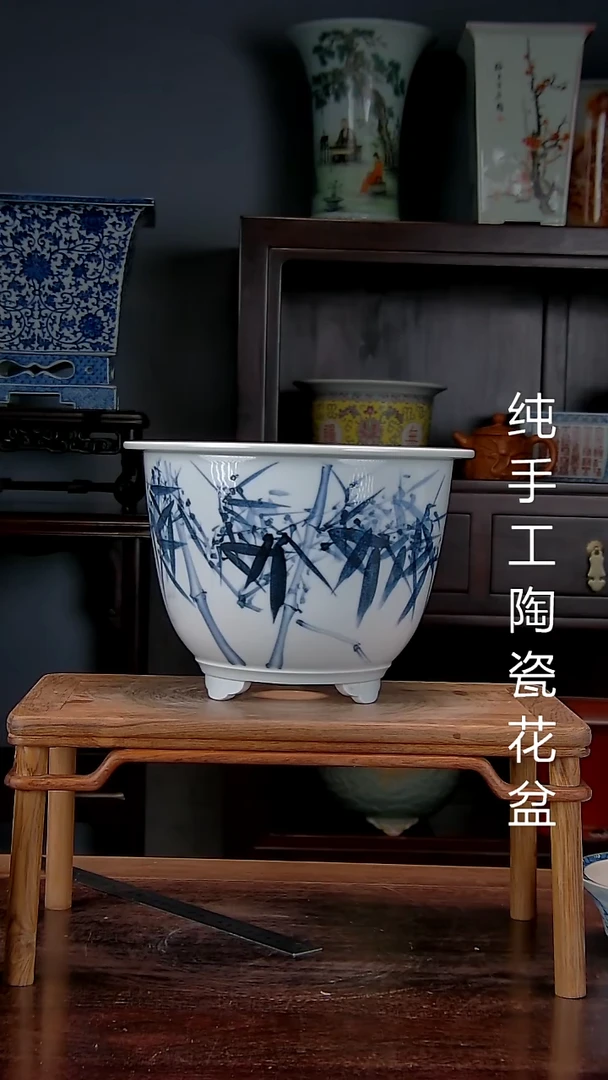 景德镇陶瓷手工花盆