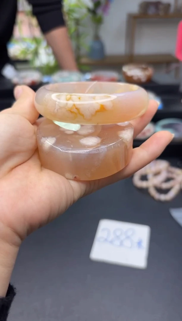 【闪购商品】石英质玉手镯未镶嵌A1404(61圈赠送镯心)