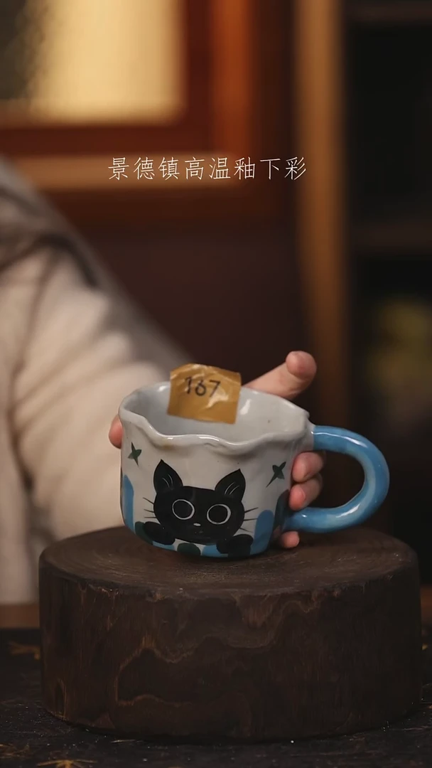 陶瓷景德镇高温釉下手绘陶瓷@L167@
