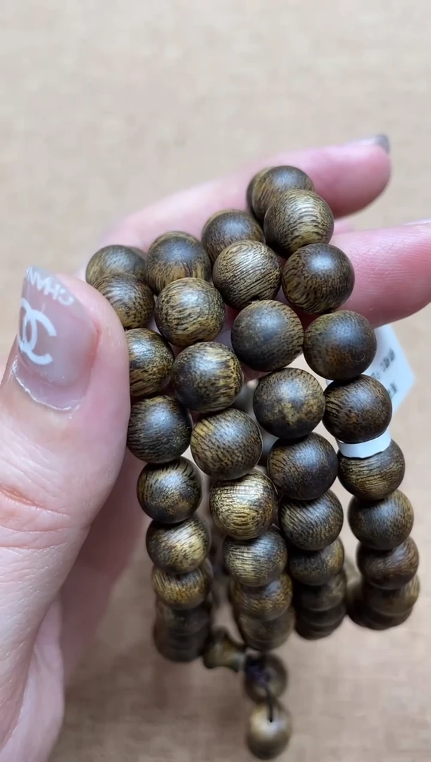 沉香手串双**V棋楠0.9圆珠多圈多样性发其一