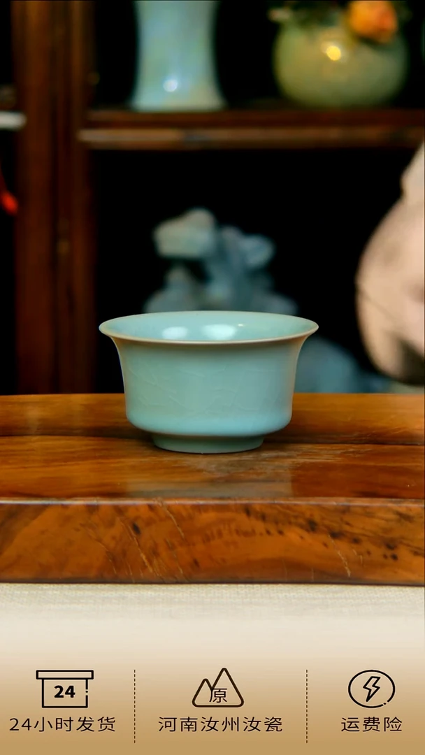 全手工仿古釉马蹄杯不完美