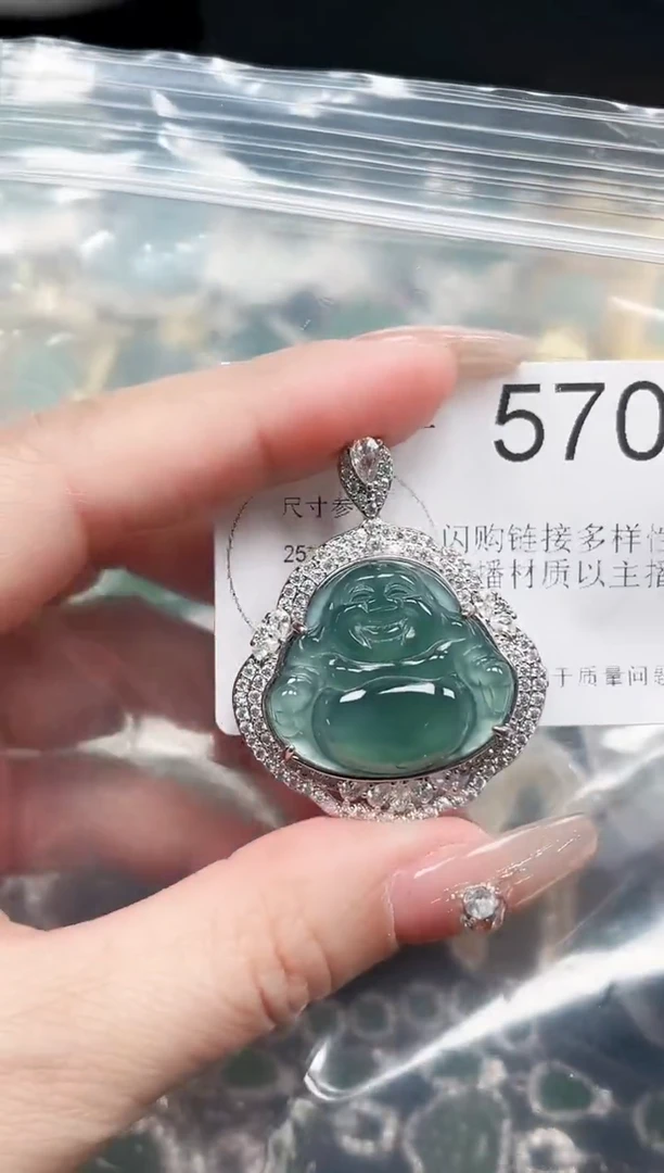 【闪购商品】翡翠颈饰未镶嵌赠皮绳570