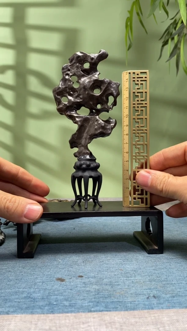 石材朗树脂底座 石头是青州玲珑石