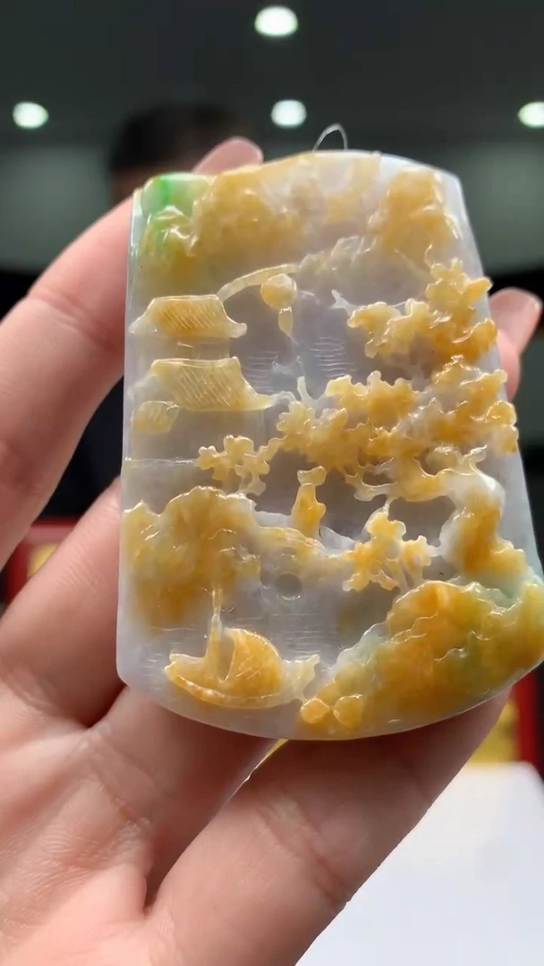 【闪购商品】定制翡翠未镶嵌1057ry-毛货挂件21