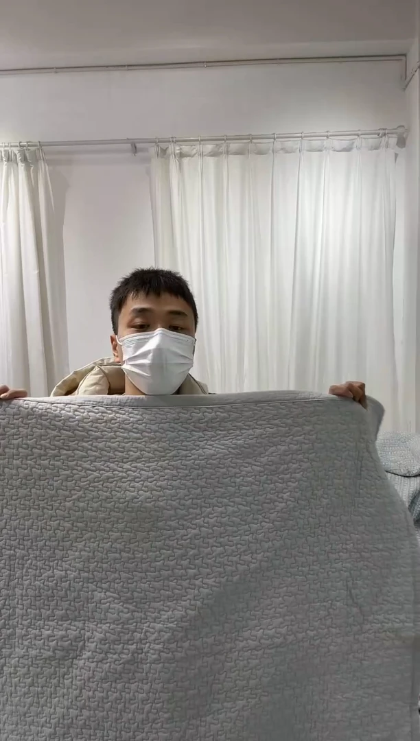 棉110*150灰色纯棉床盖99号无暇