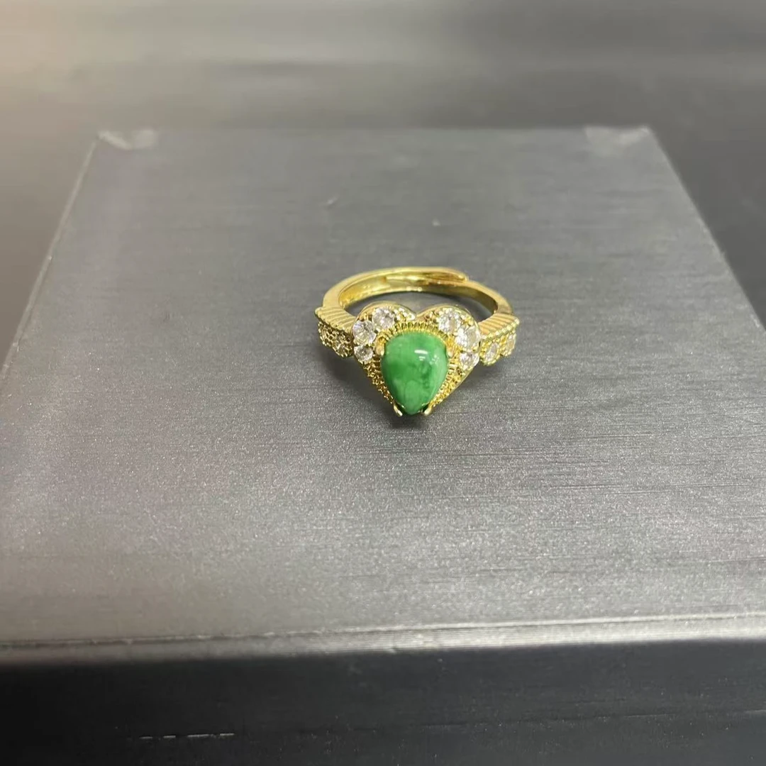 【小杰推荐】生命之光蛋面爱心戒指（多样性发其一）7977