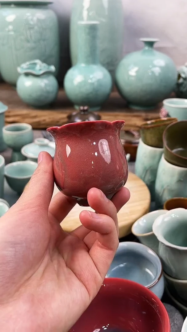 【闪购商品】纯手工 特价 微瑕 慧仙青瓷 主人杯