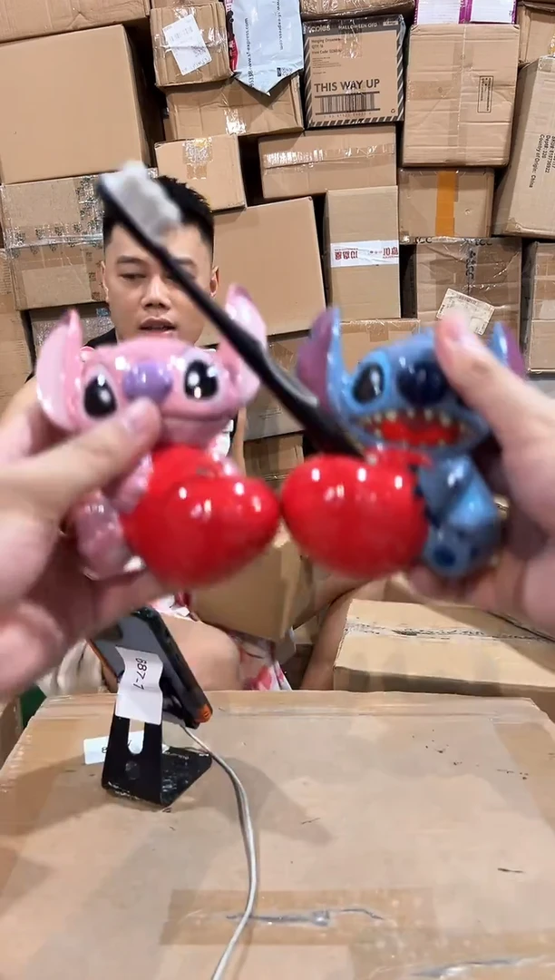 瓷片原盒史迪仔安琪牙刷架