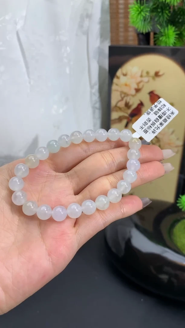 【闪购商品】翡翠手链未镶嵌卡7.7mm