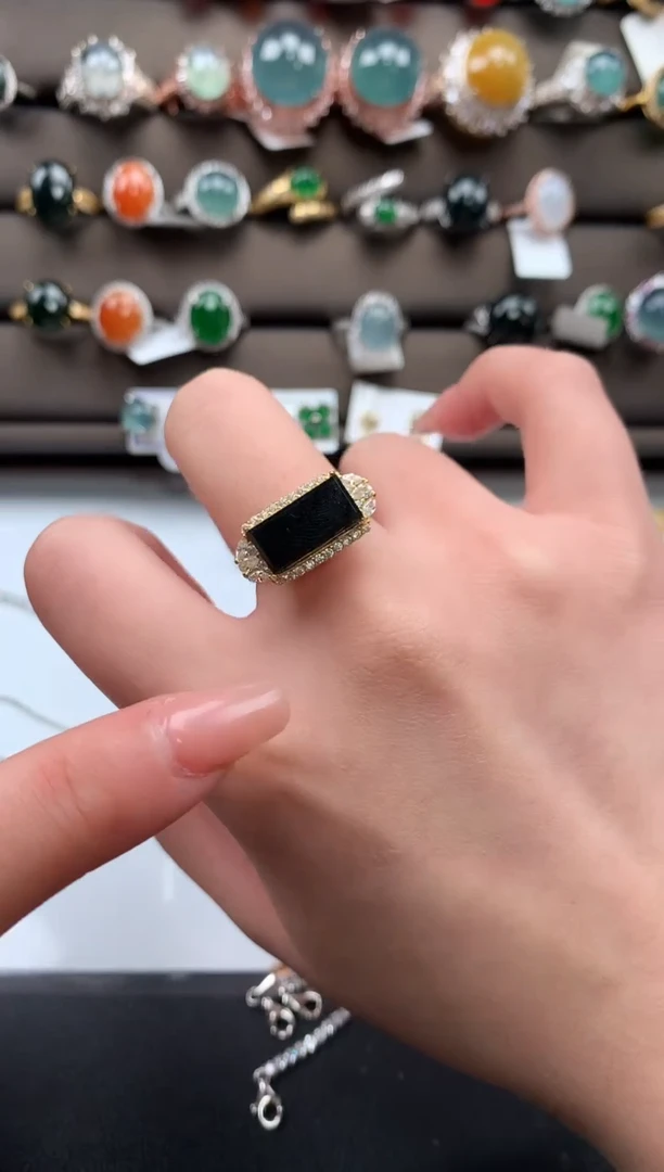 【闪购商品】翡翠戒指银S925镶嵌51452