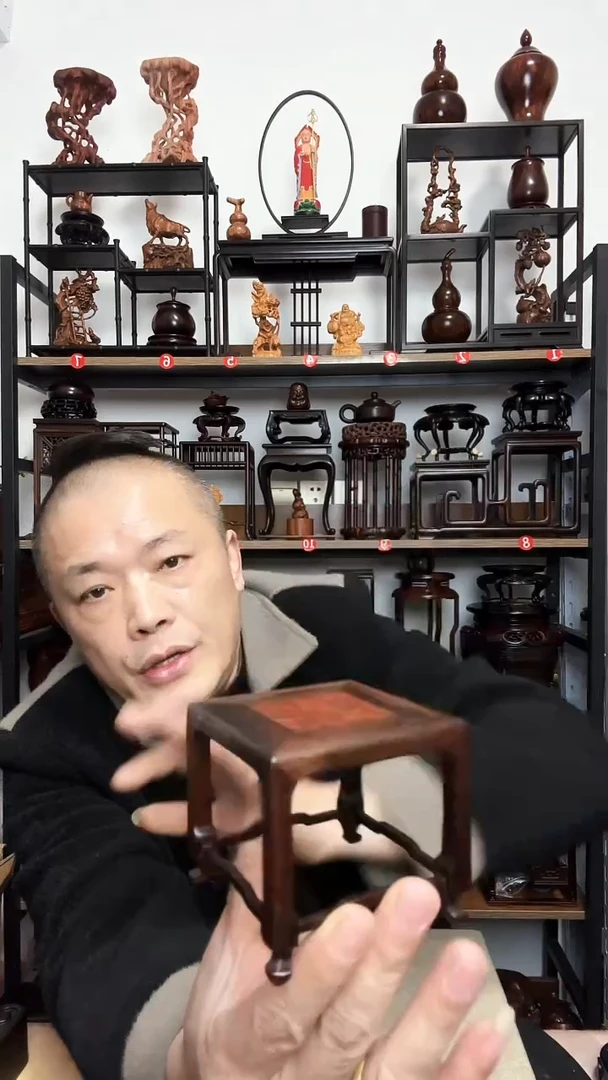 紫砂底座木8正方7高