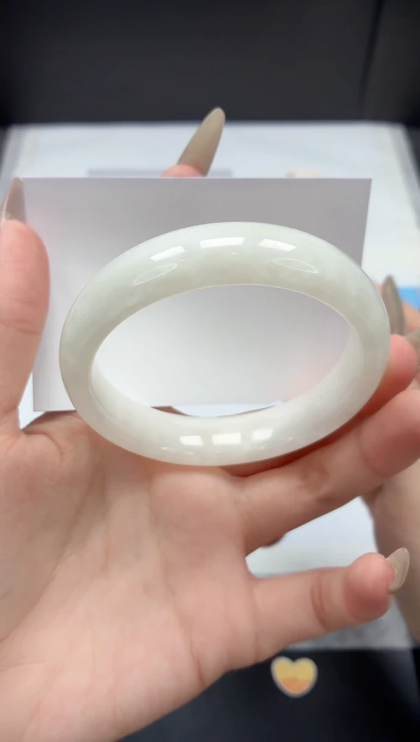 和田玉手镯未镶嵌112/和田白58.7