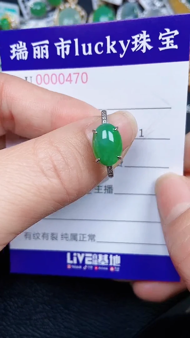 颈饰银S925镶嵌翡翠0470