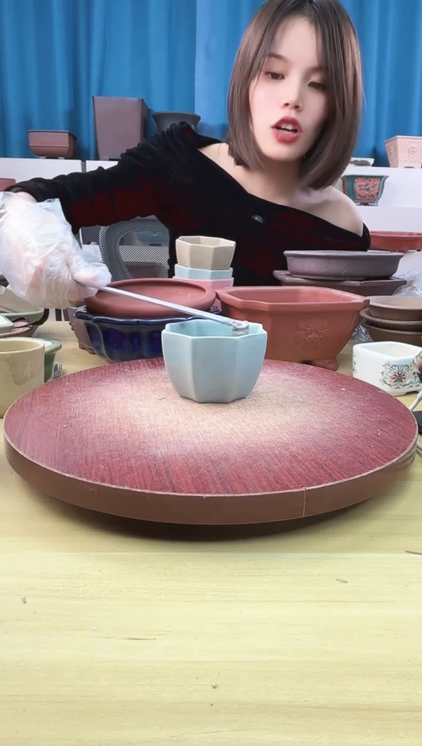 紫砂花盆浅草紫砂花盆
