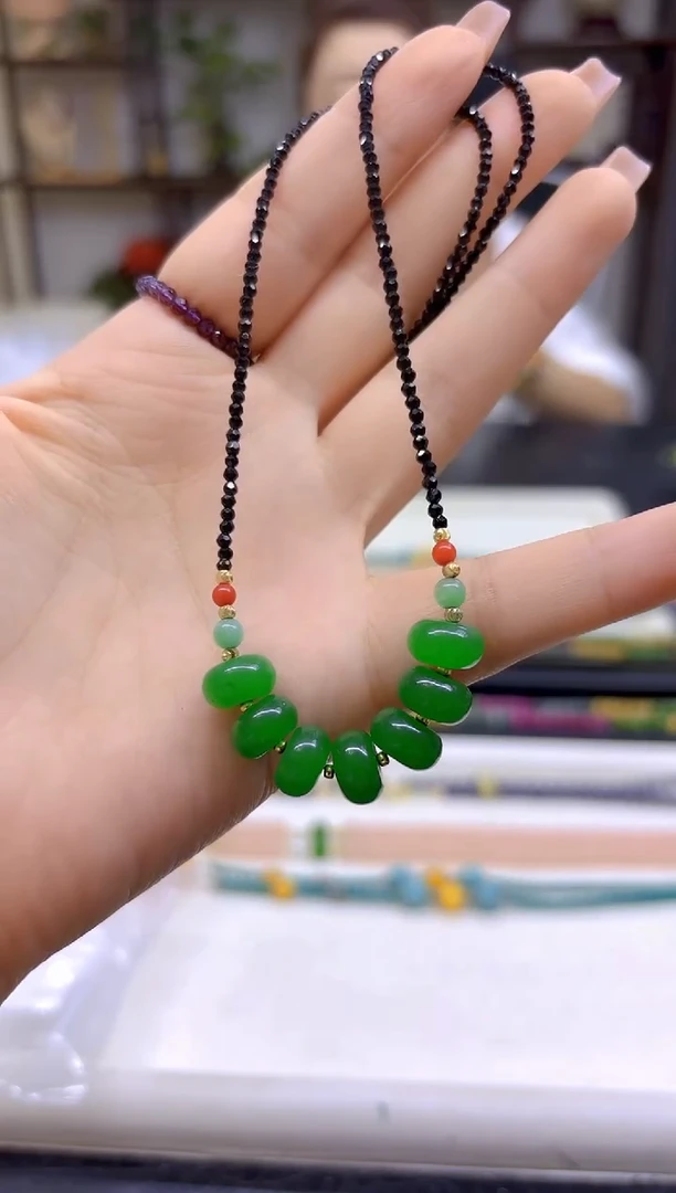 翡翠未镶嵌颈饰DIY款X365