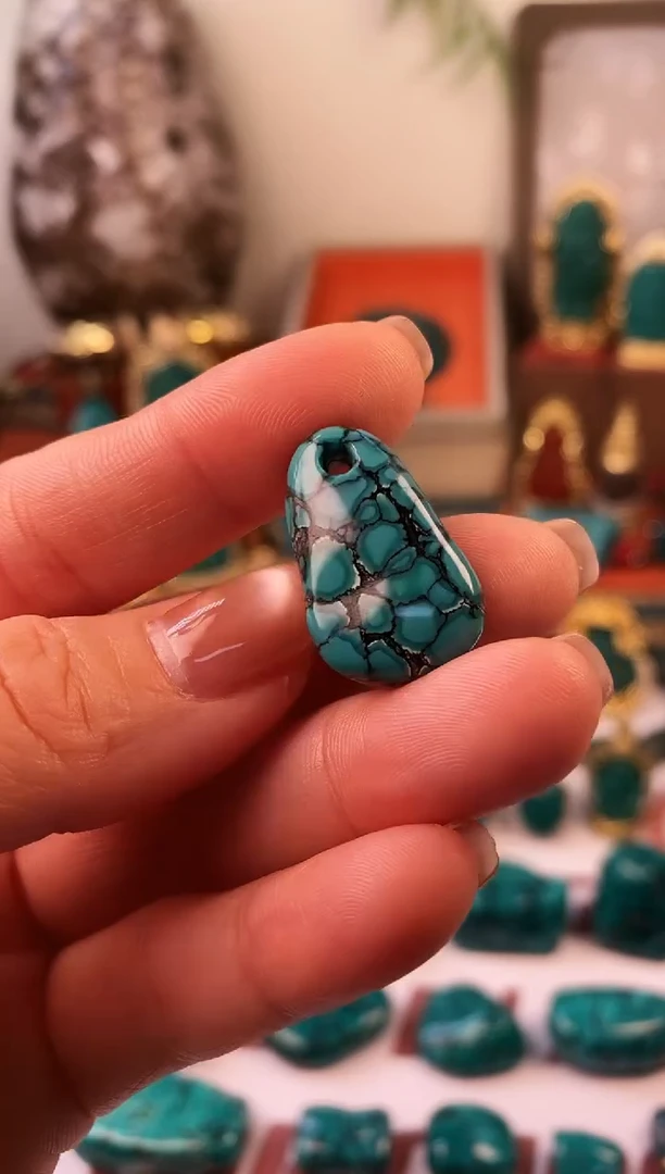 未镶嵌绿松石.网花 侧挂