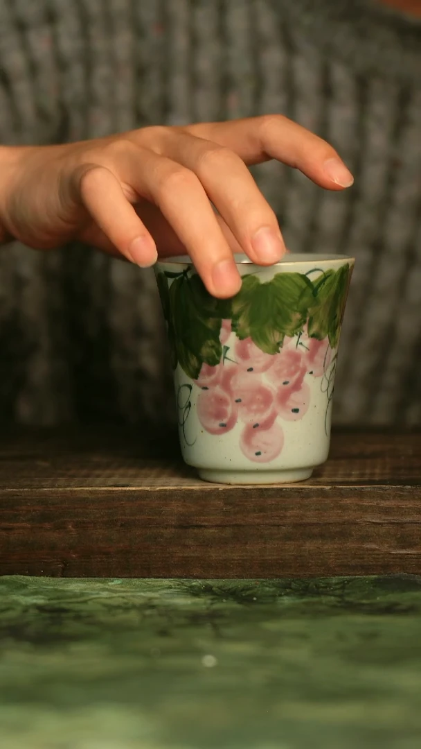 陶瓷青诗集手工手绘瓷器