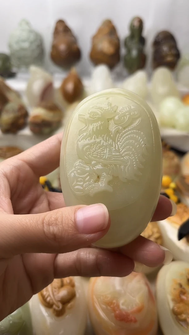 石材古青石棉纹正常不退换鸡