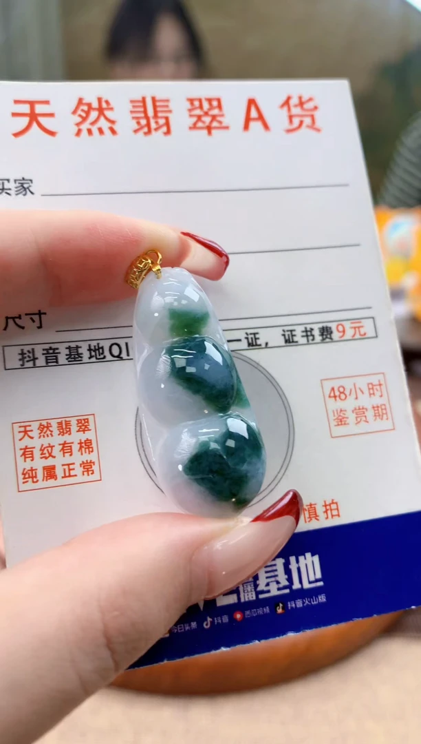 翡翠未镶嵌颈饰天然A货翡翠挂件