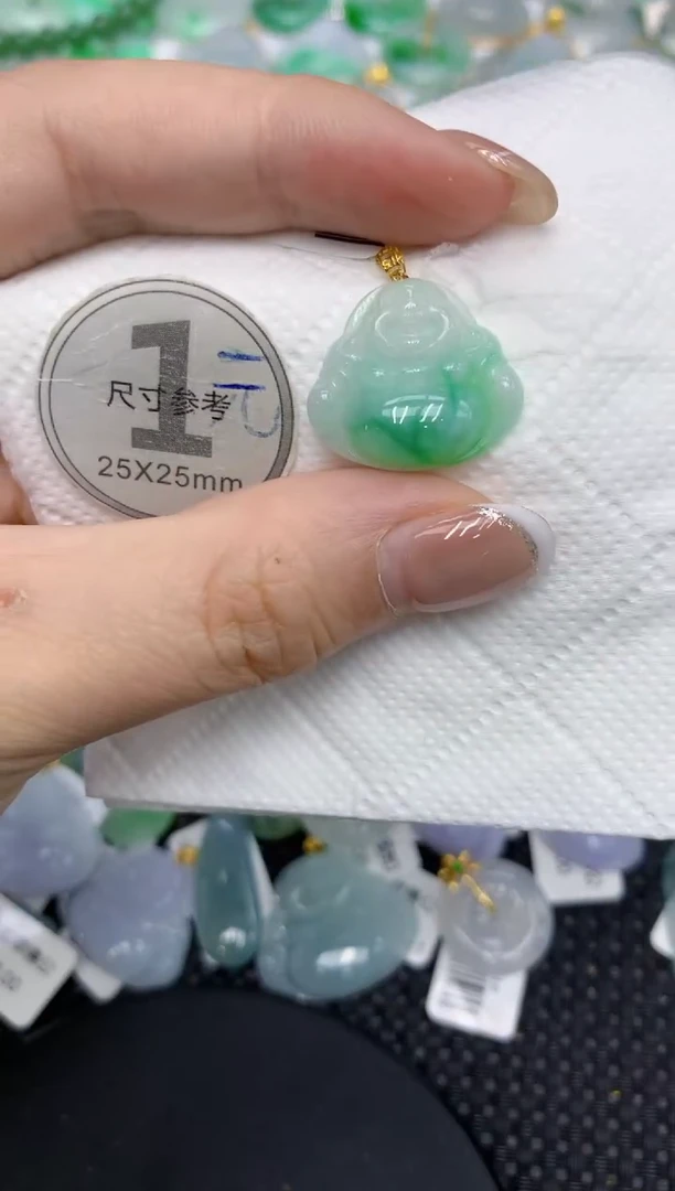 颈饰18K金镶嵌翡翠11111111