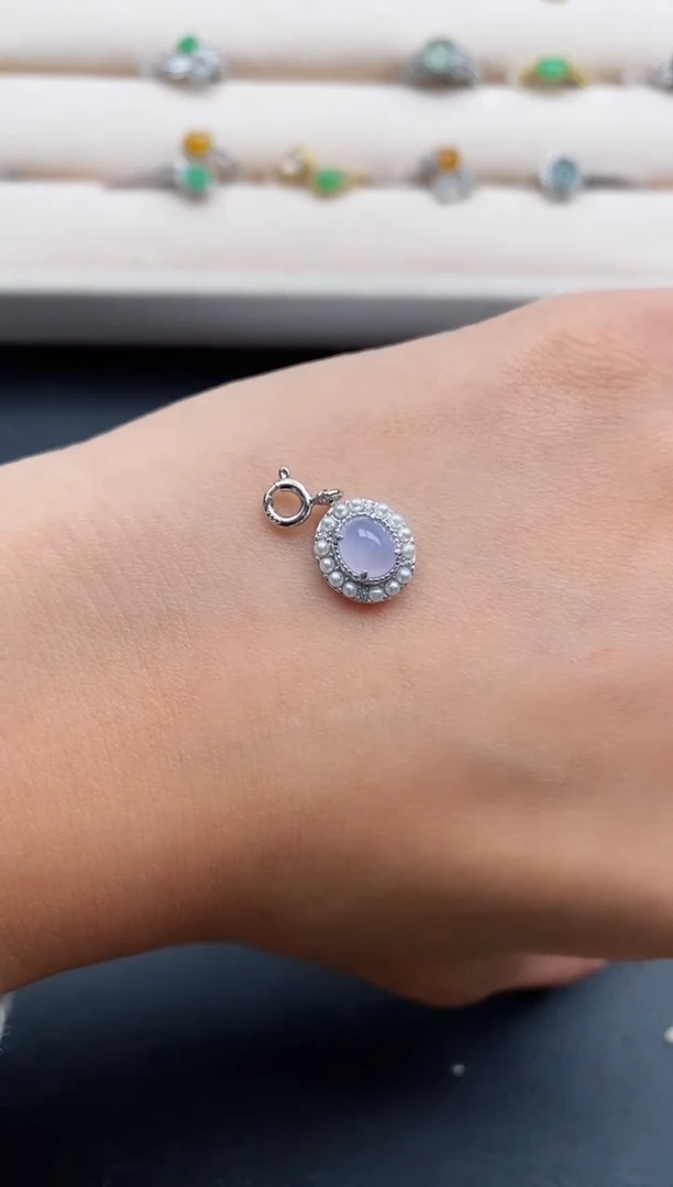 银S925镶嵌戒指翡翠3333333+3